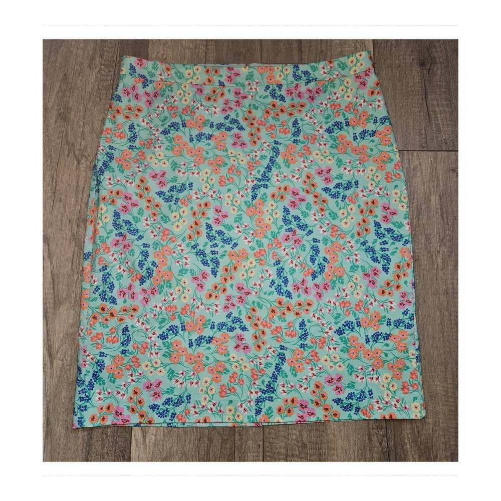 J Crew Springtime Floral Sateen Pencil Skirt Size 12 - Picture 4 of 6